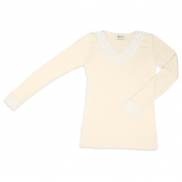 Engel-WomensShirtLSmitSpitze-Longsleevemaat4244wit