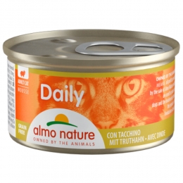 24xAlmoNatureDailyMenuMousseKattenvoerNatKalkoen85gr