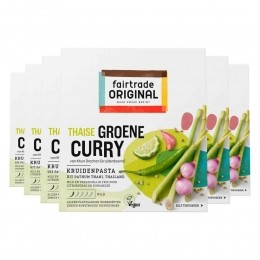 6xFairtradeOriginalKruidenpastaGroeneCurry70gr
