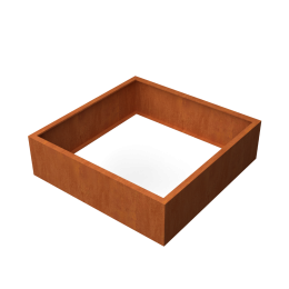 ArtesaRechthoekigeplantenbakcortenstaalL140xB140xH40cmzonderbodemGeroba-Geroba