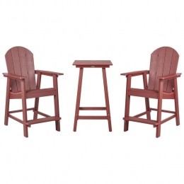 Beliani-ADIRONDACK-Balkonset-Rood-Kunsthout