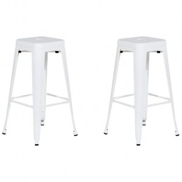 Beliani-CABRILLOL-Barkruk-Wit-Staal