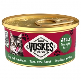 VoskesKattenvoerNatGeleiTonijnRundvlees85gr