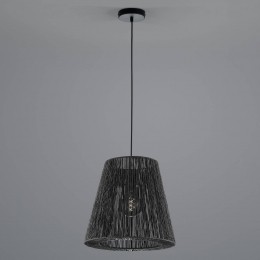 HELLRopehanglampvanpapierzwart38cm