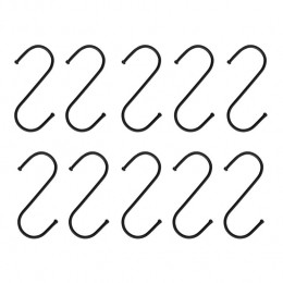 QUVIOOphanghaken-RVS-zwart-M-95cm-10stuks