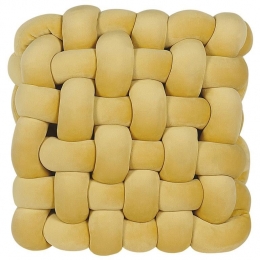 Beliani-SIRALI-Sierkussen-Geel-30x30cm-Fluweel