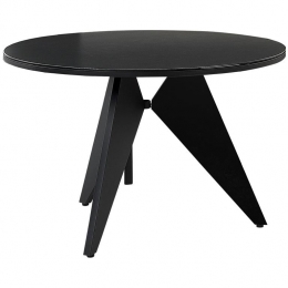Beliani-OLMETTO-Tuintafel-Zwart-110x83cm-Aluminium