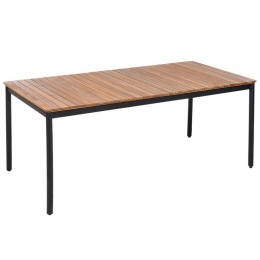 Beliani-VALLESE-Tuintafel-Lichthout-180x90cm-Acaciahout
