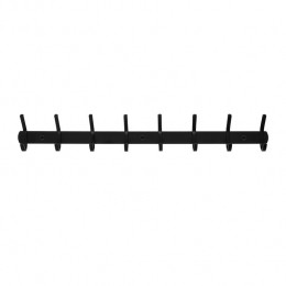 QUVIOWandkapstokmet8haken-Metaal-Zwart