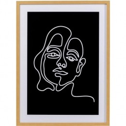 SchilderijFacciaArtevrouwzwartenwit60x80cmKareDesign
