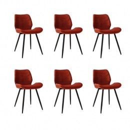 Bronx71VelveteetkamerstoelTobykoper-Eetkamerstoelensetvan6