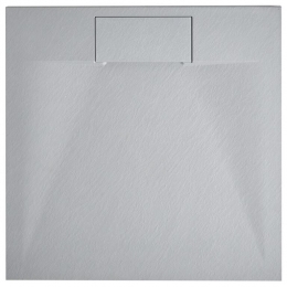 Beliani-AZZURRO-Douchebak-Grijs-80x80x3cm-SMCkunststof