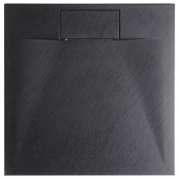 Beliani-AZZURRO-Douchebak-Zwart-80x80x3cm-SMCkunststof