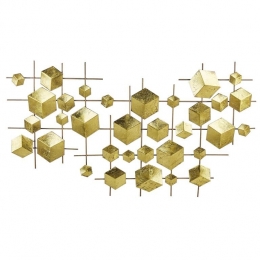 Beliani-FLEROVIUM-Wanddecoratie-Goud-IJzer