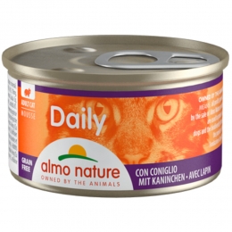 48xAlmoNatureDailyMenuMousseKattenvoerNatKonijn85gr