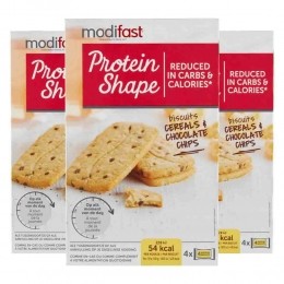 3xModifastProteinShapeKoekjesGraan-Chocolade4x50gr