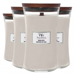 4xWoodWickGeurkaarsLargeWarmWool611gr