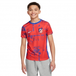 NikeAtleticoMadridPre-MatchTrainingsshirt2024-2025KidsRoodBlauwWit