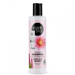 3xOrganicShopShiningShampooWaterLilyandAmaranth280ml