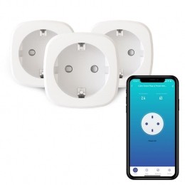 CalexSlimmeStekker-3stuks-SmartPlugmetEnergiemeter-Wit