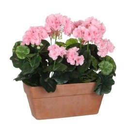 MicaDecorationsGeraniumKunstplantinBalkonbakRoze