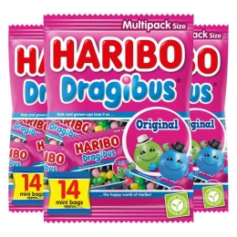 3xHariboDragibusOriginalUitdeelzakjes350gr