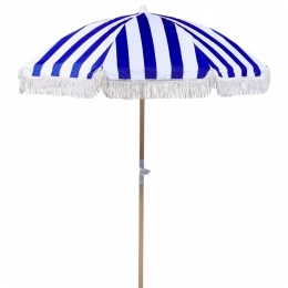 Beliani-MONDELLO-Parasol-BlauwWit-Polyester