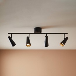 MarksljdPlafondspotCrestmetaalzwart4-lamps