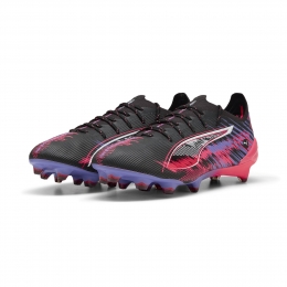 PUMAUltra5UltimateF1GrasVoetbalschoenenFGZwartRozePaars