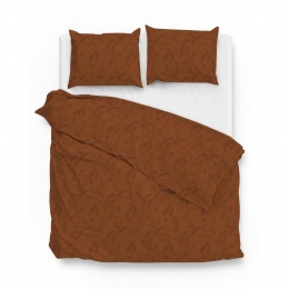 ZoHomeDekbedovertreksetKatoenSatijnFioridi-copperorange