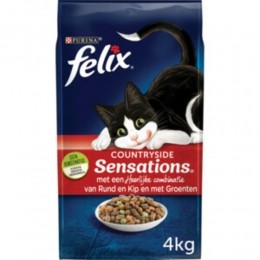 4xFelixKattenvoerCountrysideSensations4kg