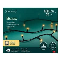 Ledbasic36meter480LEDzwartsoftgoldLumineo-Lumineo