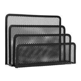 QUVIOBureauorganizermesh-Metaal-Zwart