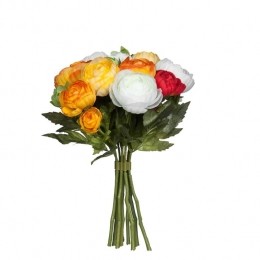 MicaDecorationsRanonkelsKunstbloemenBoeket-H22x19cm-Oranje