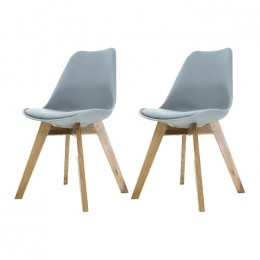 EssenceMaderaeetkamerstoellichtgrijs-Houtenonderstel-Setvan2