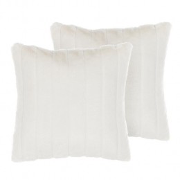 Beliani-PUMILA-Sierkussensetvan2-Wit-Polyester