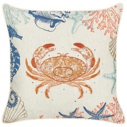 Beliani-SARGASSUM-Sierkussen-Beige-45x45cm-Linnen