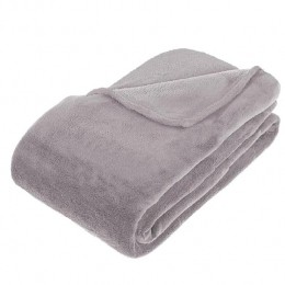 GroteFleecedekenfleeceplaidgrijs180x230cmpolyester