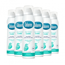 6xOdorexDeodorantSprayActiveCare150ml