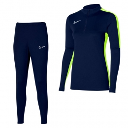 NikeDri-FITAcademy23TrainingspakDamesDonkerblauwGeelWit
