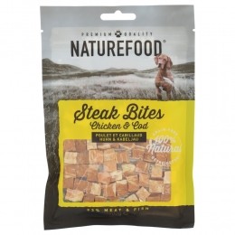 8xRosewoodNaturefoodSteakBitesKipKoolvis100gr