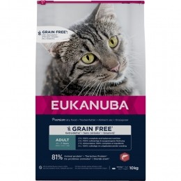EukanubaAdultGraanvrijKattenvoerZalm10kg