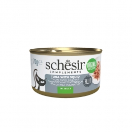 12xSchesirComplementaryKattenvoerTonijnInktvisinGelei70gr
