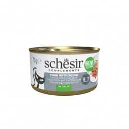 12xSchesirComplementaryKattenvoerTonijnInktvisinGelei70gr