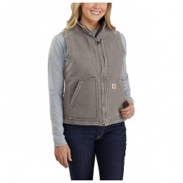 Carhartt-WomensSherpaLinedMockNeckVest-FleecebodywarmermaatLgrijs
