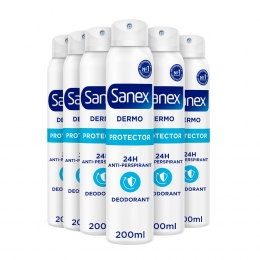 6xSanexDeodorantSprayDermoProtector200ml