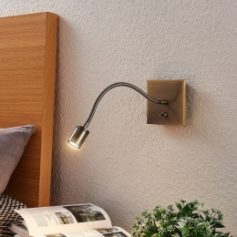 LindbyLEDwandlampMayar2messingleeslamp11cm