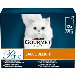 4xGourmetPerleSauceDelightVlees-Vis12x85gr