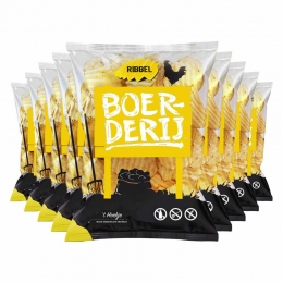 9xBoerderijChipsZeezoutRibbel190gr