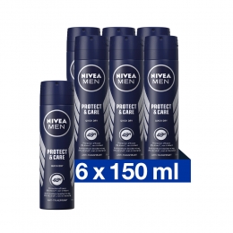 6xNIVEAMenDeodorantSprayProtectCare150ml